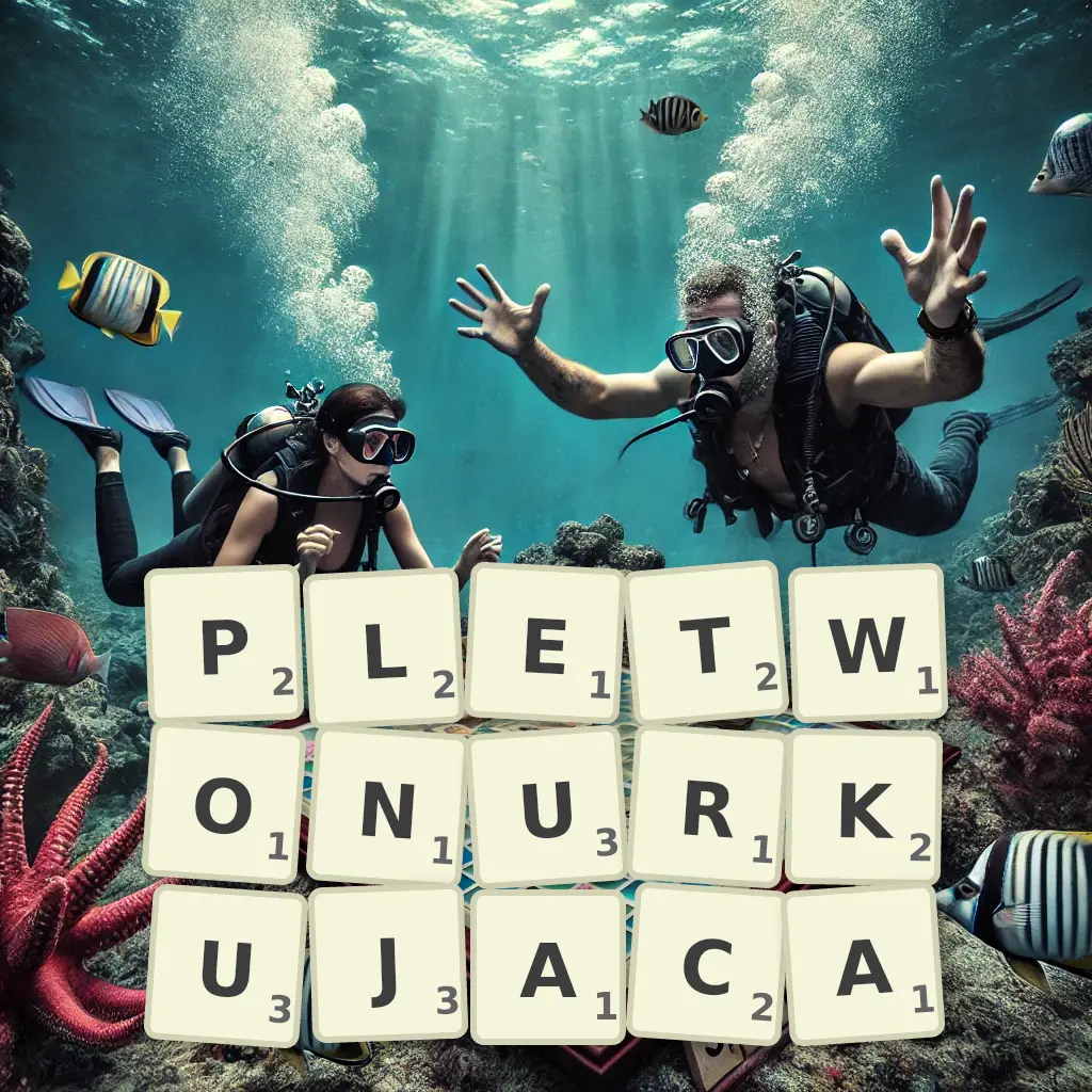 Słowa z liter PŁETWONURKUJĄCĄ
