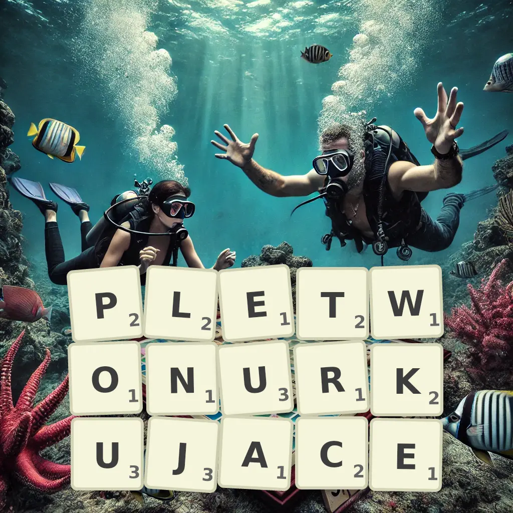 Słowa z liter PŁETWONURKUJĄCE