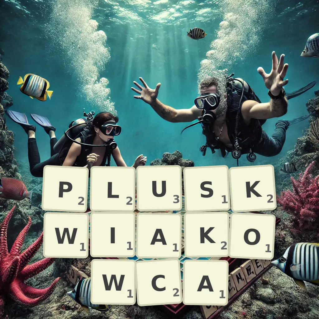 Słowa z liter PLUSKWIAKOWCA