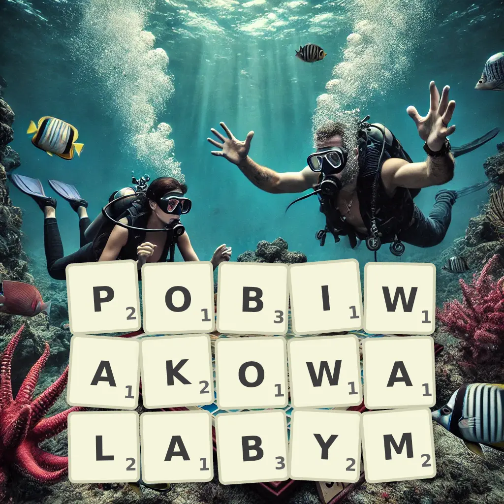 Słowa z liter POBIWAKOWAŁABYM
