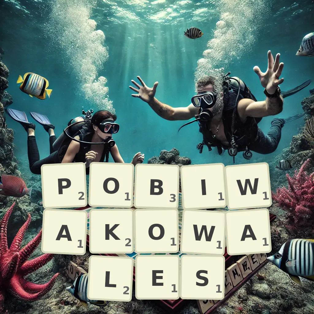 Słowa z liter POBIWAKOWAŁEŚ