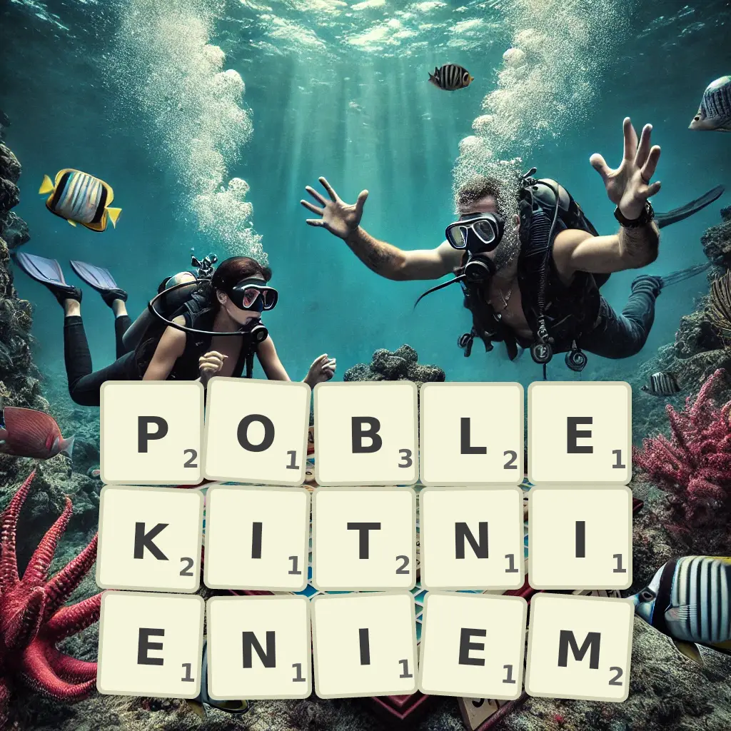 Słowa z liter POBŁĘKITNIENIEM