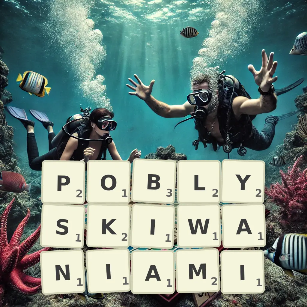 Słowa z liter POBŁYSKIWANIAMI