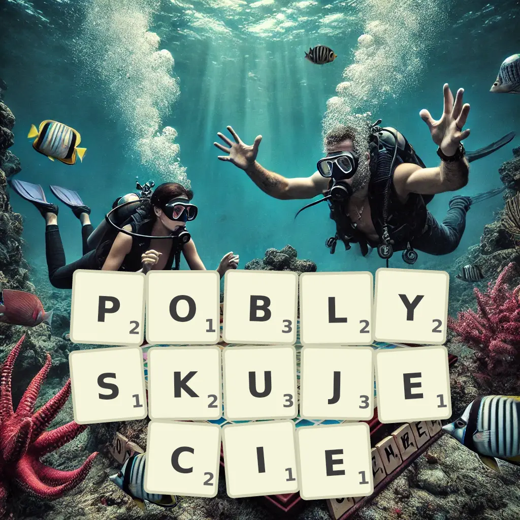 Słowa z liter POBŁYSKUJECIE