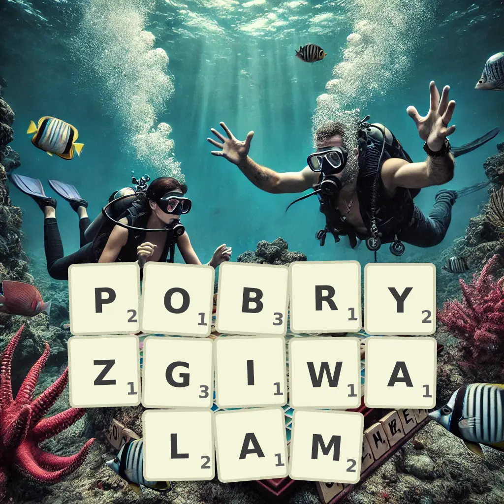 Słowa z liter POBRYZGIWAŁAM