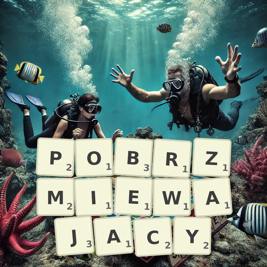 Słowa z liter POBRZMIEWAJĄCY