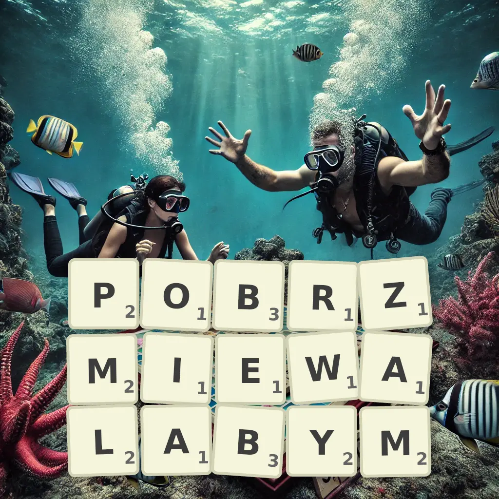 Słowa z liter POBRZMIEWAŁABYM