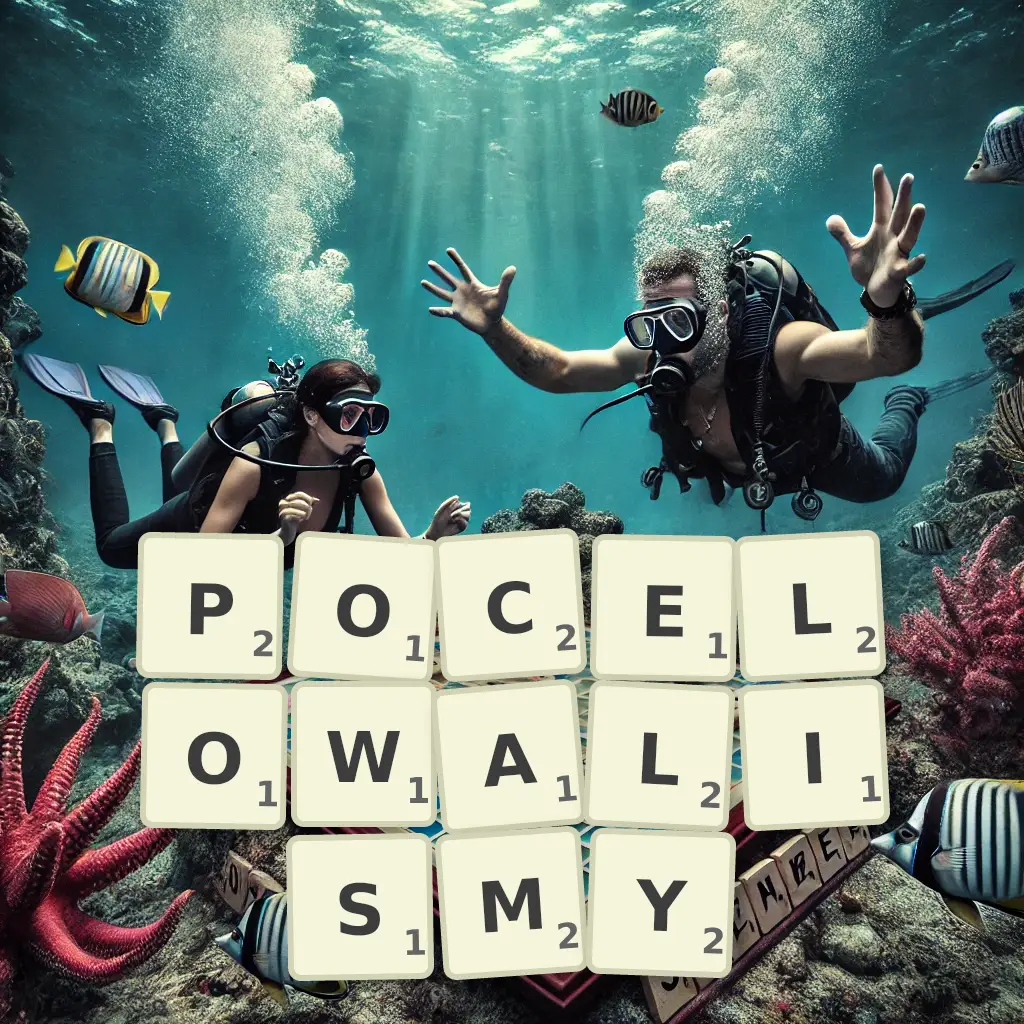 Słowa z liter POCELOWALIŚMY