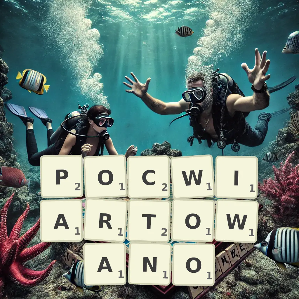 Słowa z liter POĆWIARTOWANO