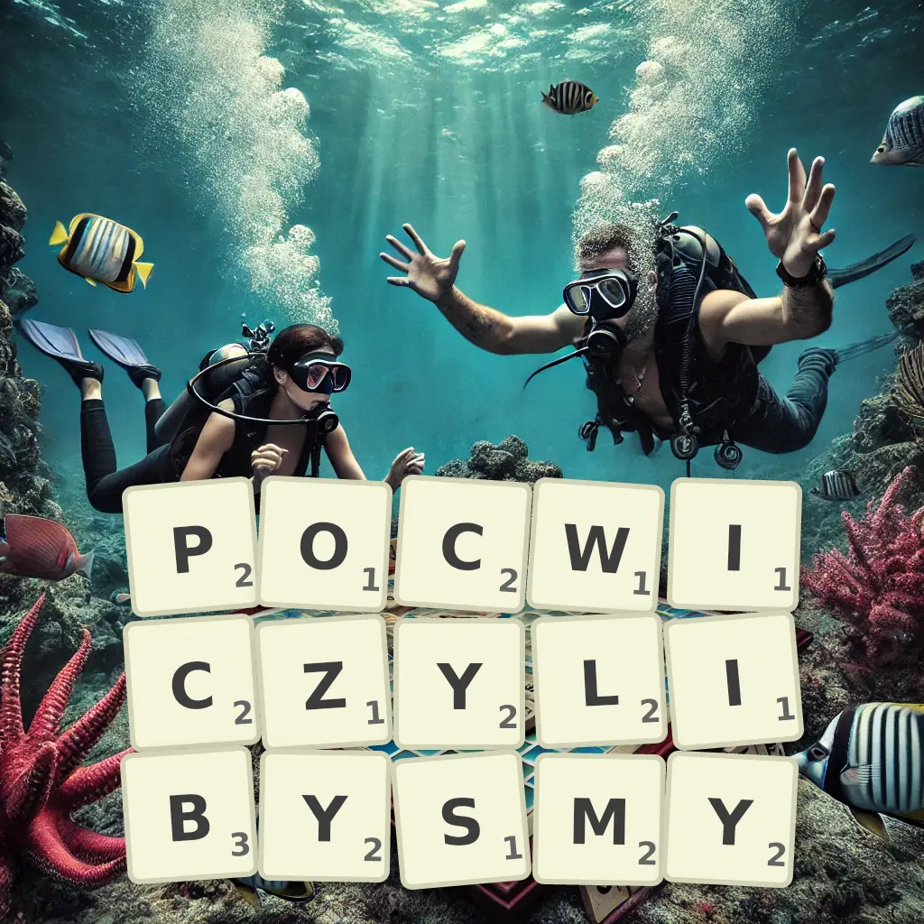 Słowa z liter POĆWICZYLIBYŚMY