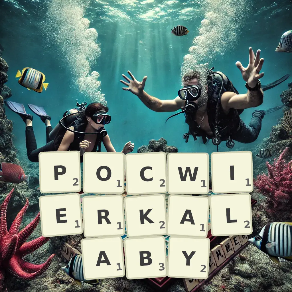 Słowa z liter POĆWIERKAŁABY
