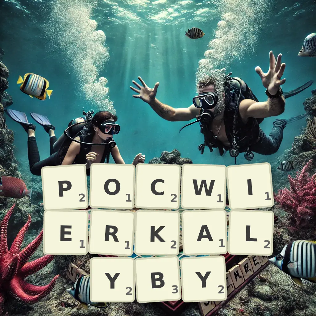 Słowa z liter POĆWIERKAŁYBY