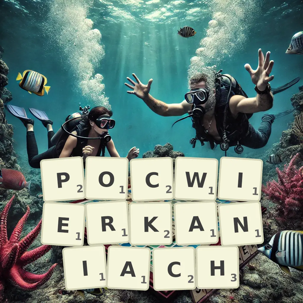Słowa z liter POĆWIERKANIACH