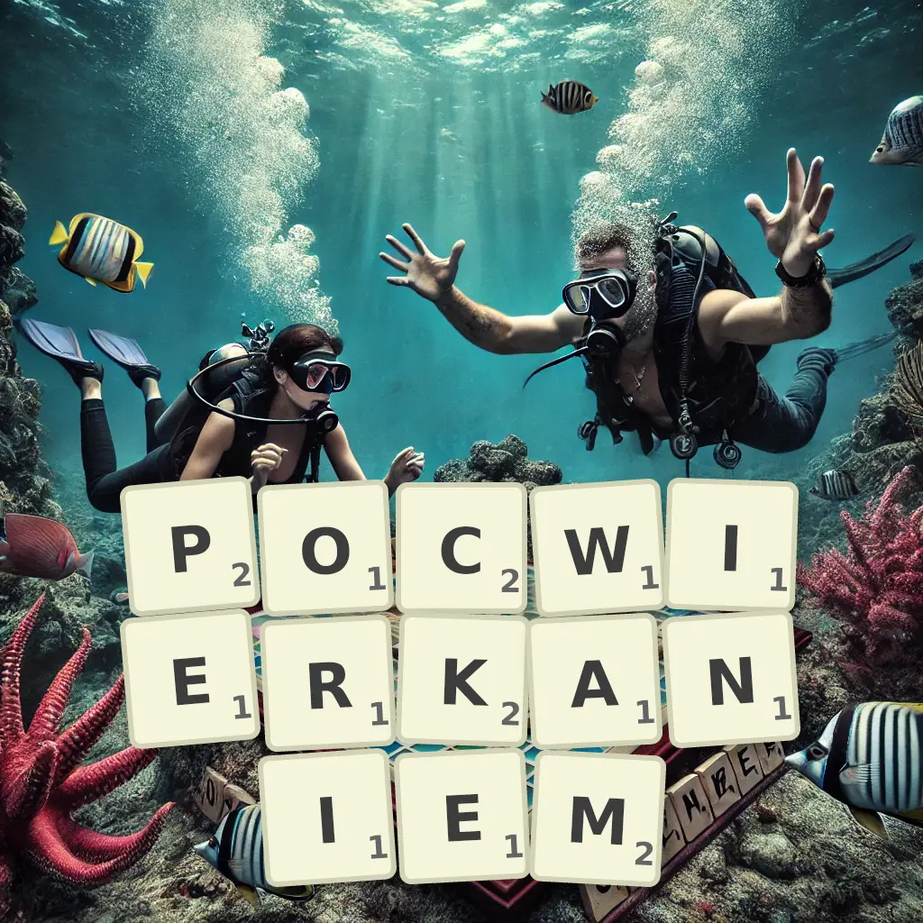 Słowa z liter POĆWIERKANIEM