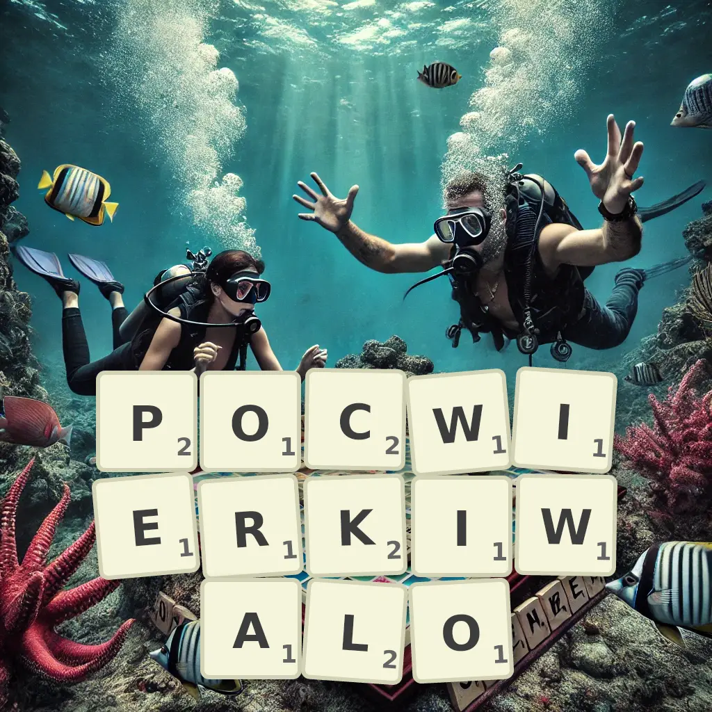 Słowa z liter POĆWIERKIWAŁO