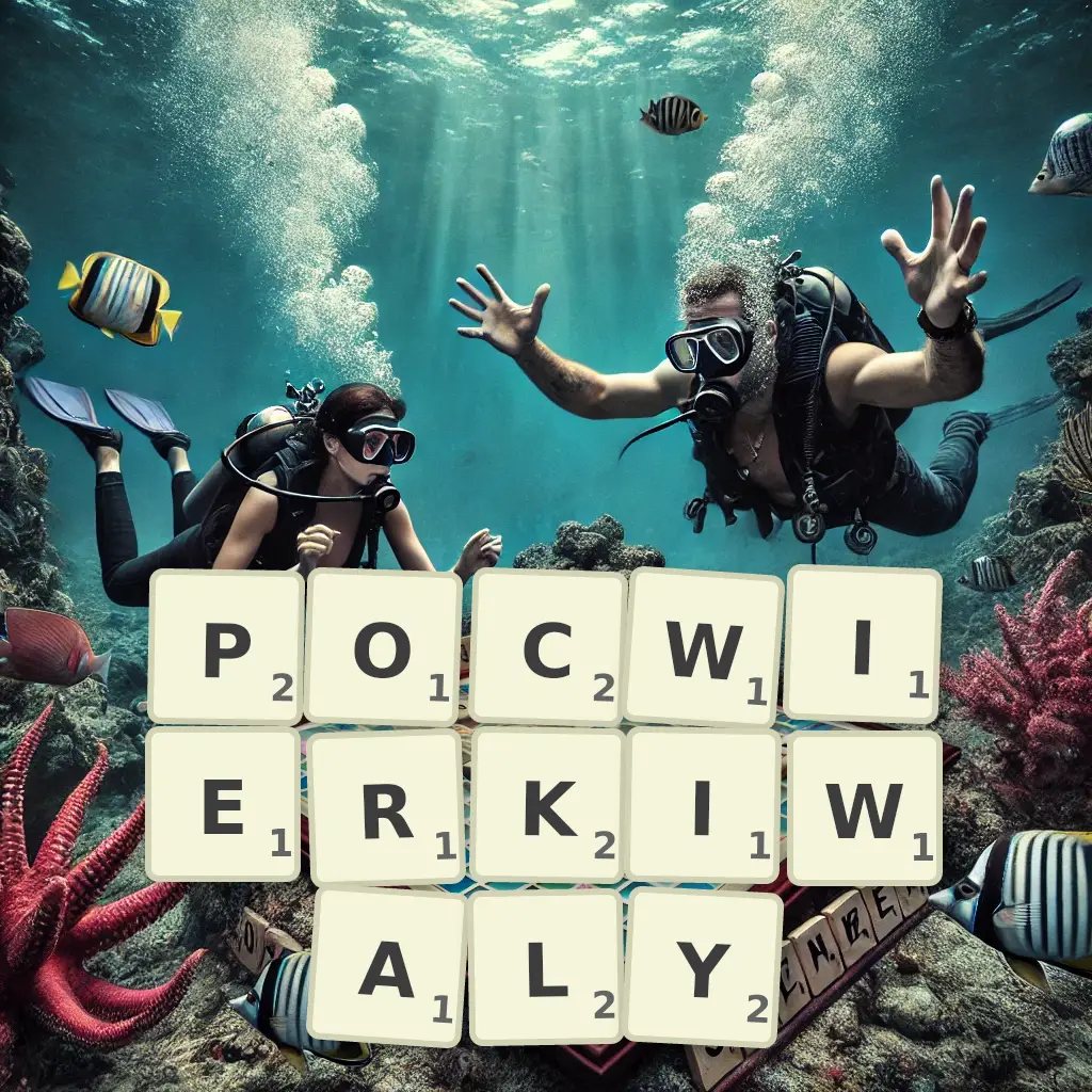 Słowa z liter POĆWIERKIWAŁY