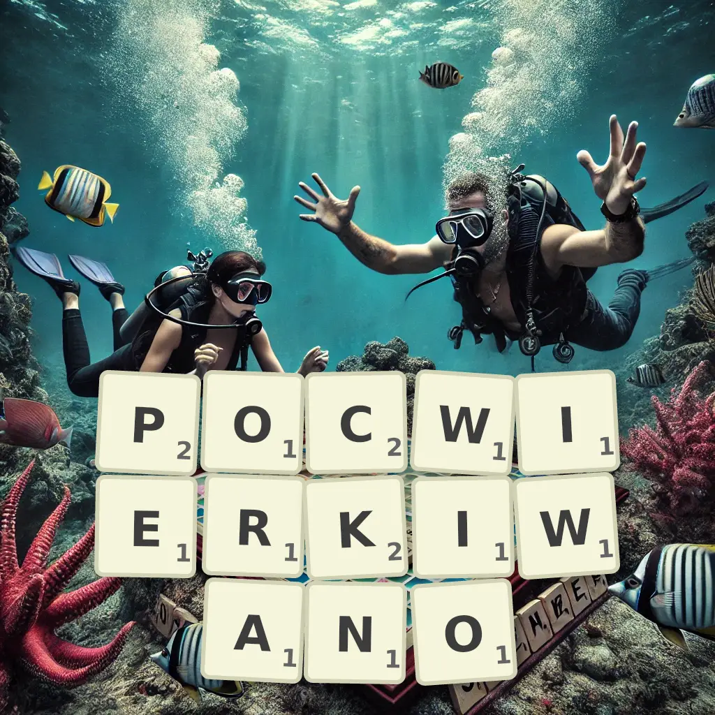 Słowa z liter POĆWIERKIWANO