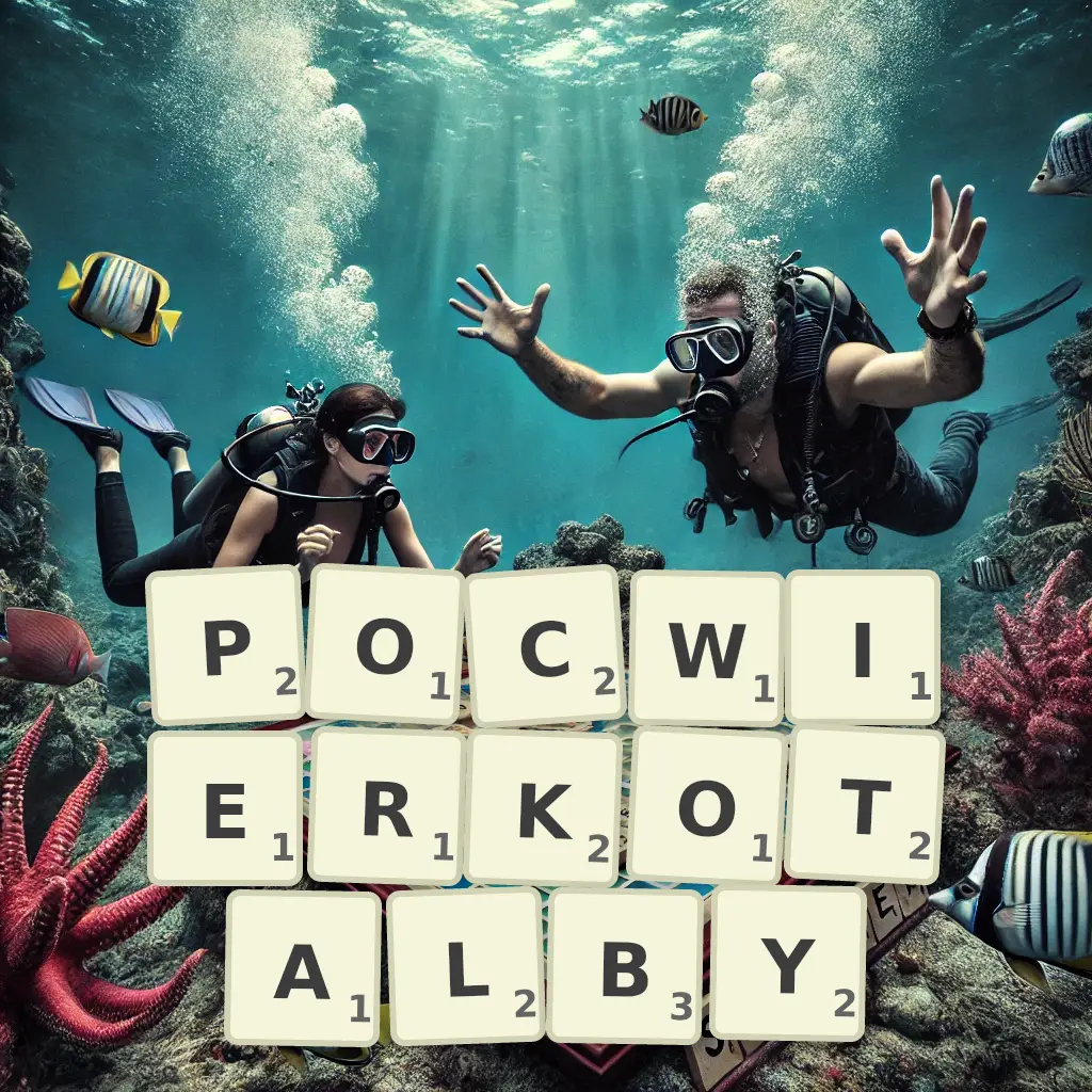 Słowa z liter POĆWIERKOTAŁBY