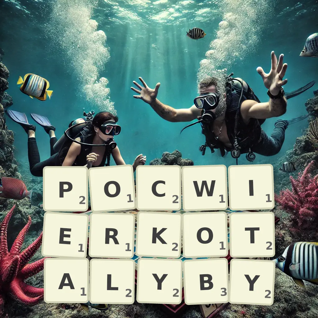 Słowa z liter POĆWIERKOTAŁYBY