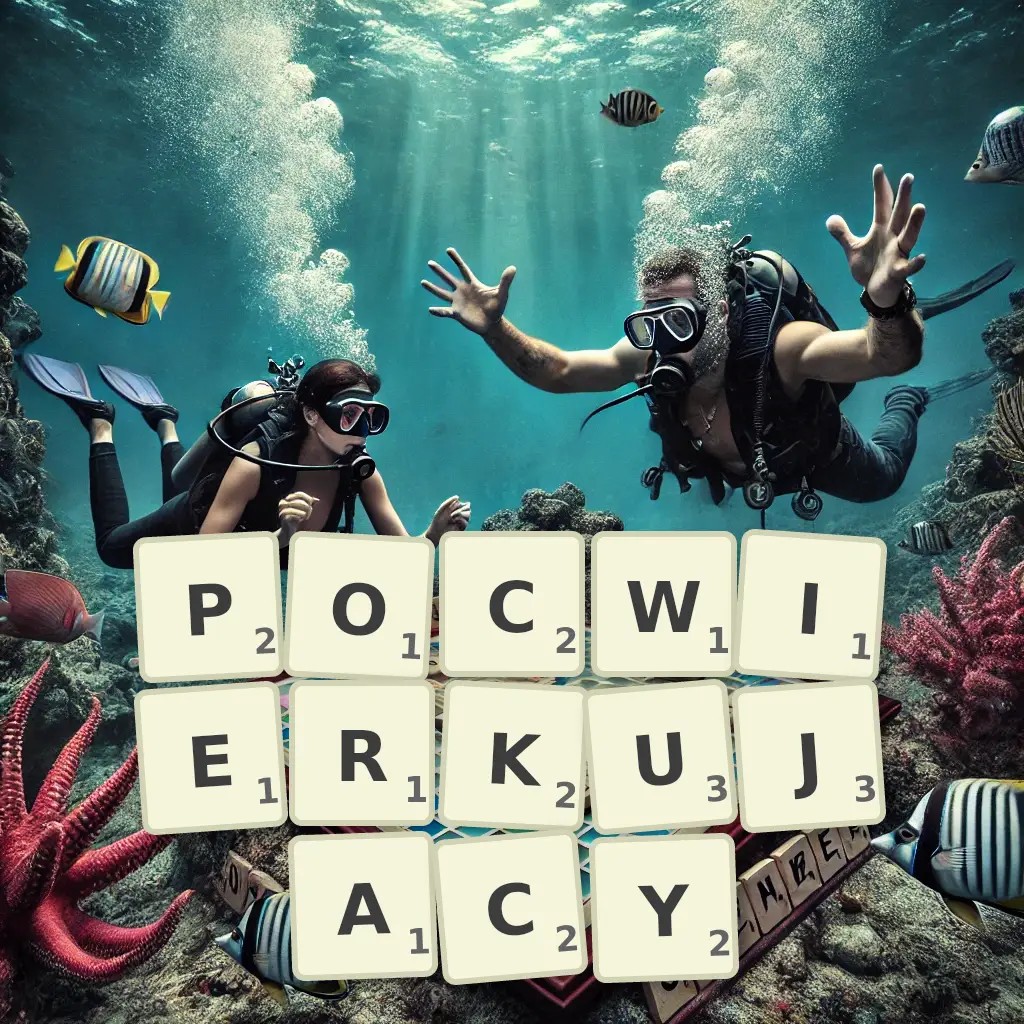 Słowa z liter POĆWIERKUJĄCY