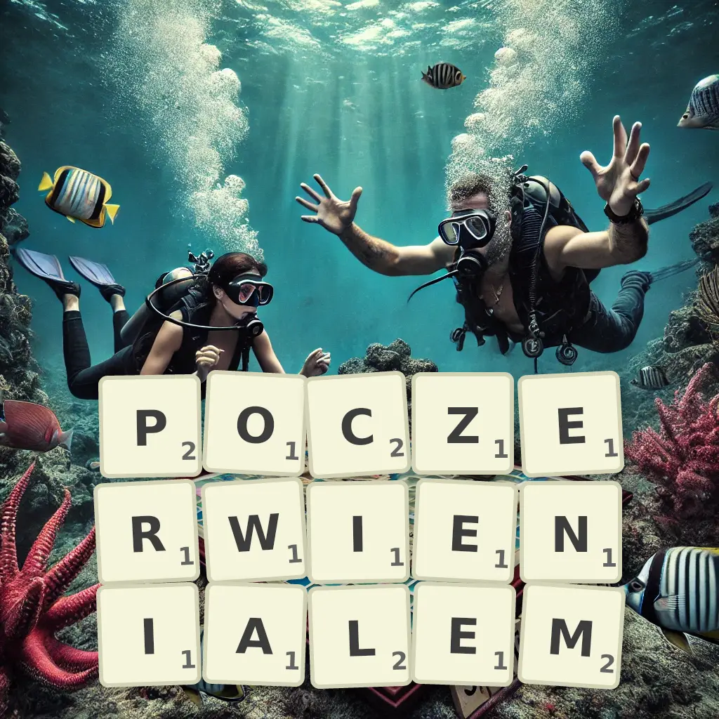 Słowa z liter POCZERWIENIAŁEM