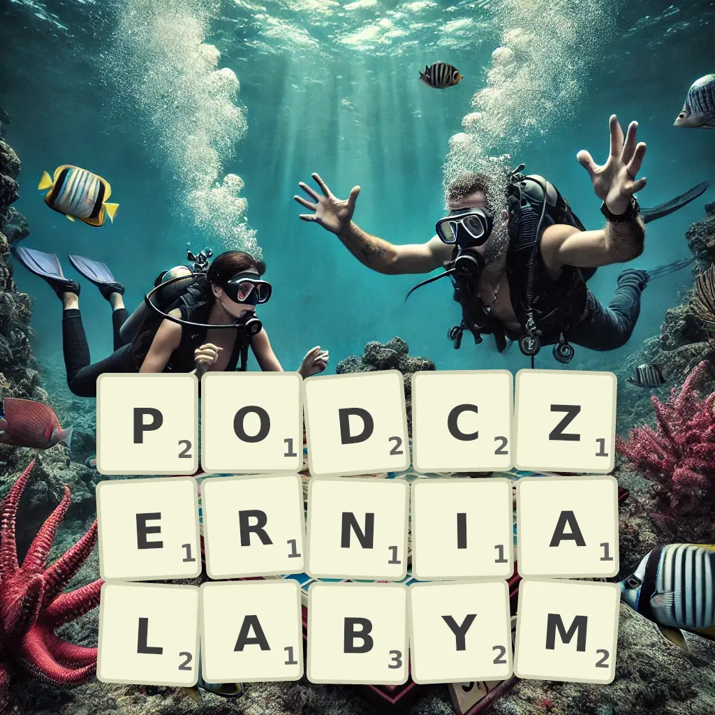 Słowa z liter PODCZERNIAŁABYM