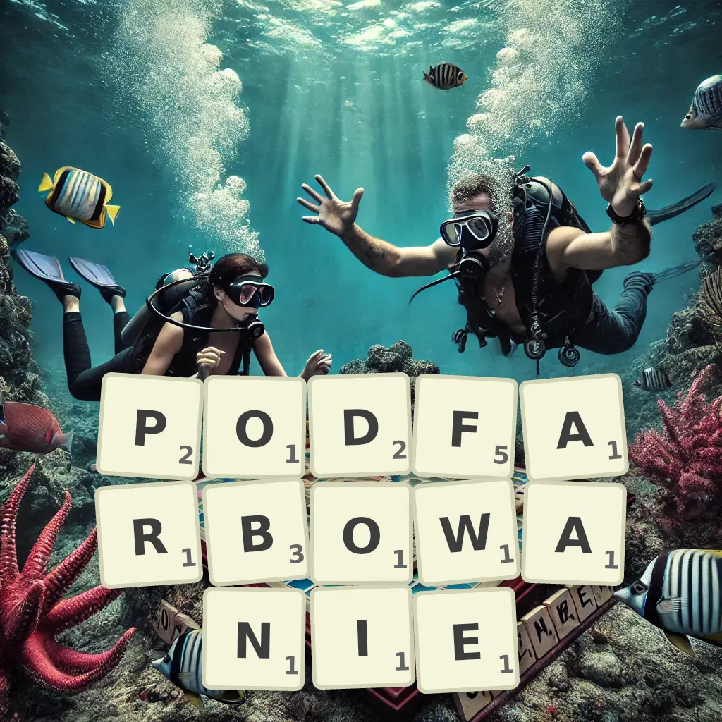 Słowa z liter PODFARBOWANIE