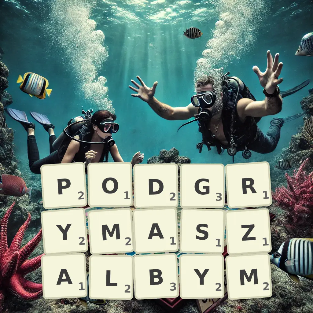 Słowa z liter PODGRYMASZAŁBYM
