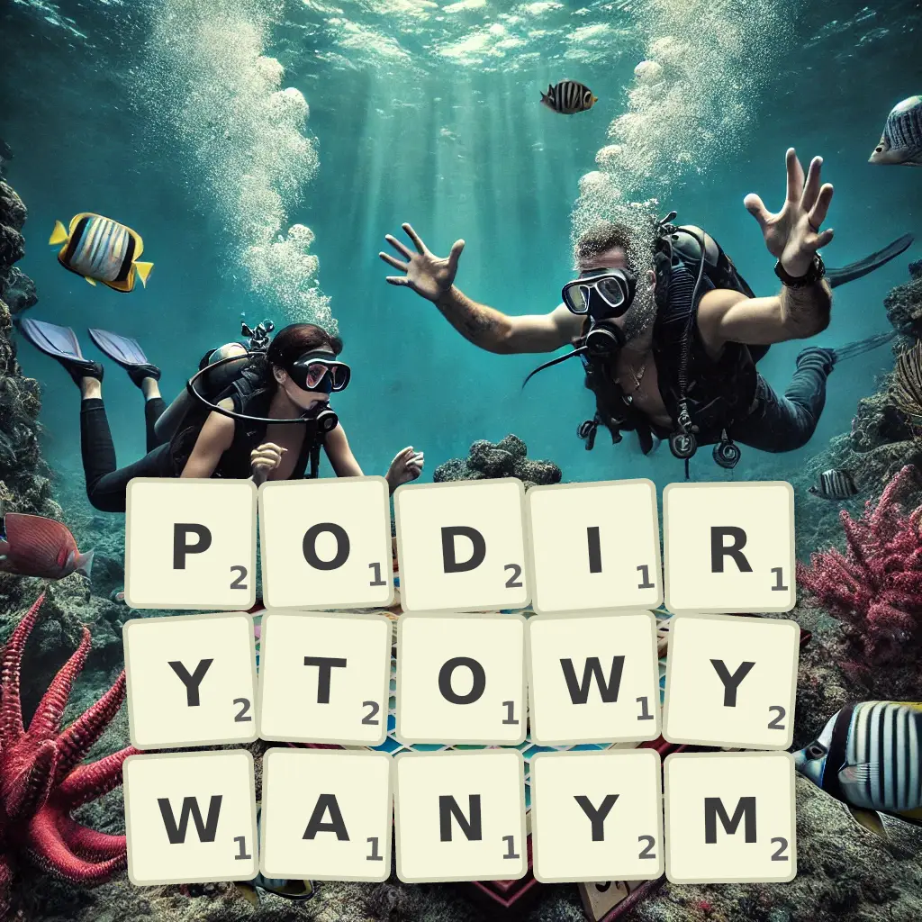 Słowa z liter PODIRYTOWYWANYM