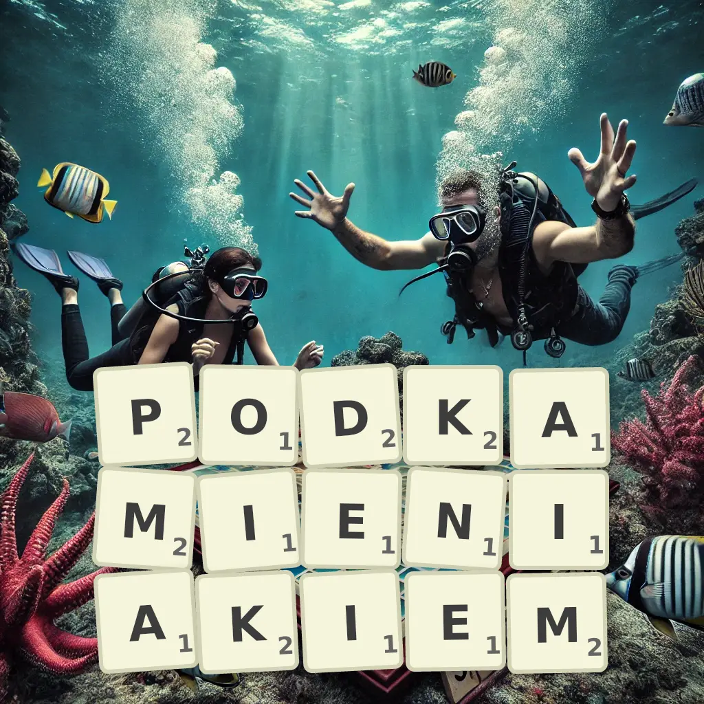 Słowa z liter PODKAMIENIAKIEM