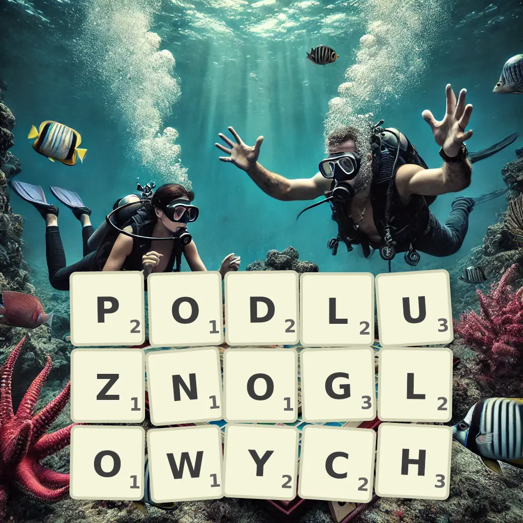 Słowa z liter PODŁUŻNOGŁOWYCH