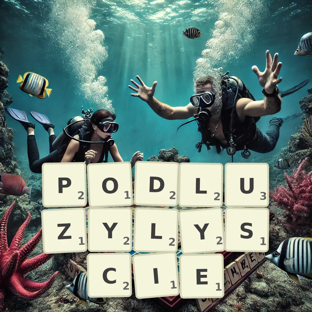 Słowa z liter PODŁUŻYŁYŚCIE