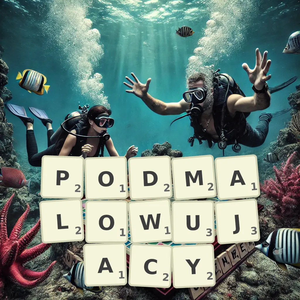 Słowa z liter PODMALOWUJĄCY