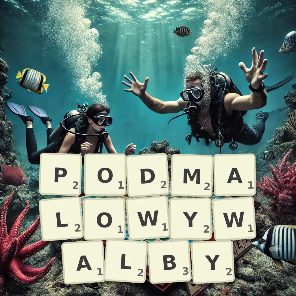 Słowa z liter PODMALOWYWAŁBY