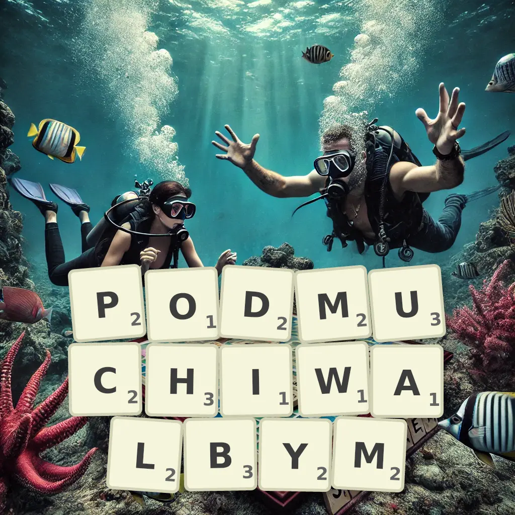 Słowa z liter PODMUCHIWAŁBYM