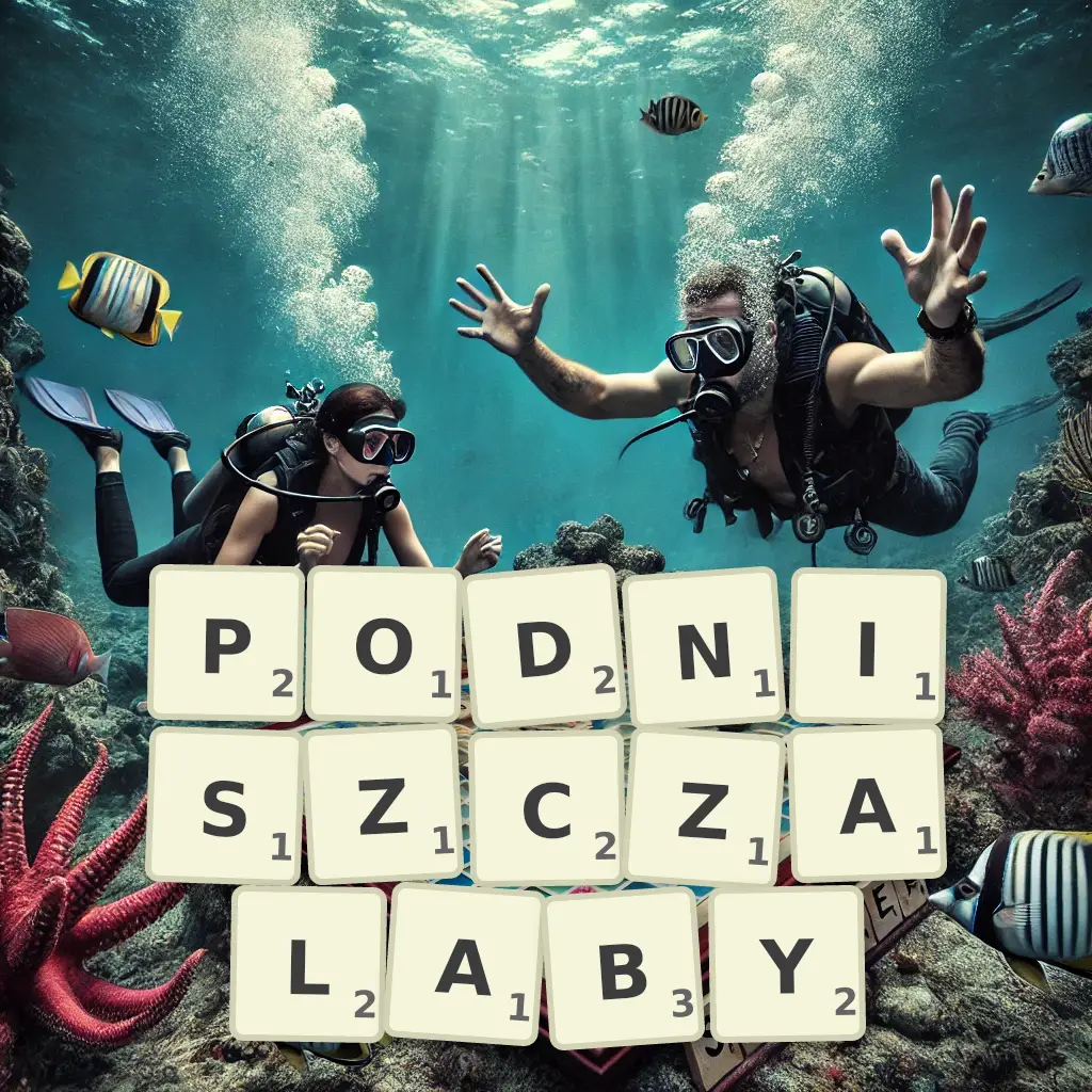 Słowa z liter PODNISZCZAŁABY