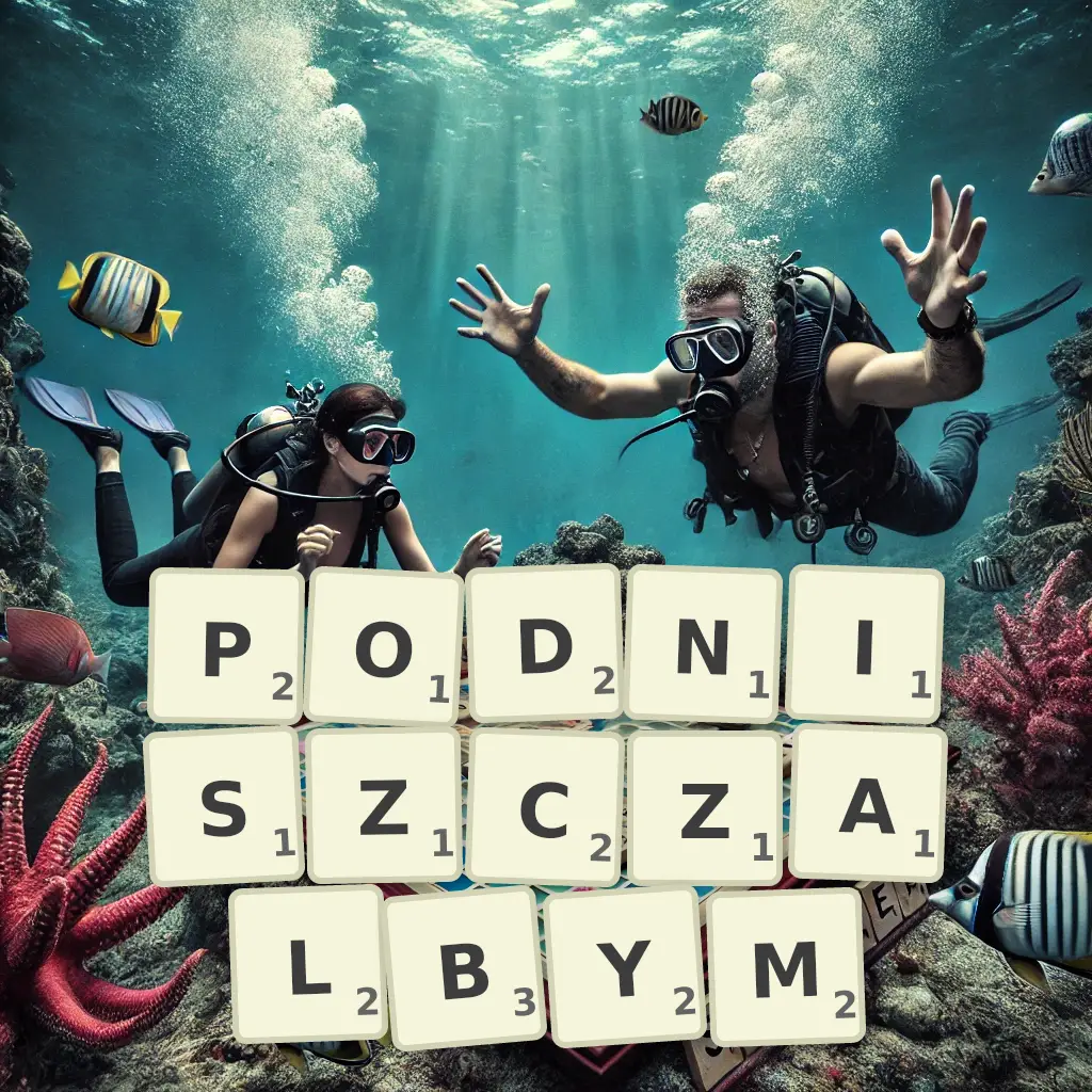 Słowa z liter PODNISZCZAŁBYM