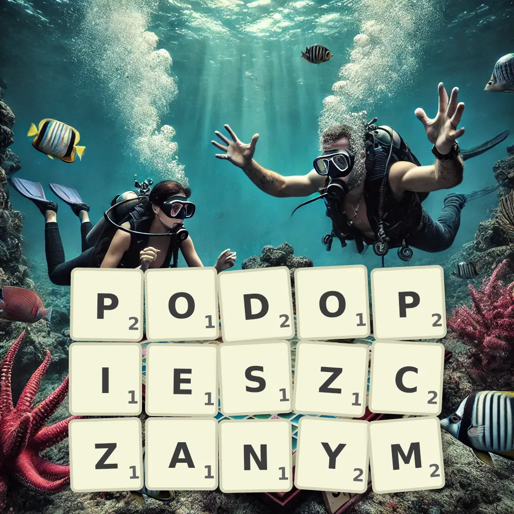 Słowa z liter PODOPIESZCZANYM