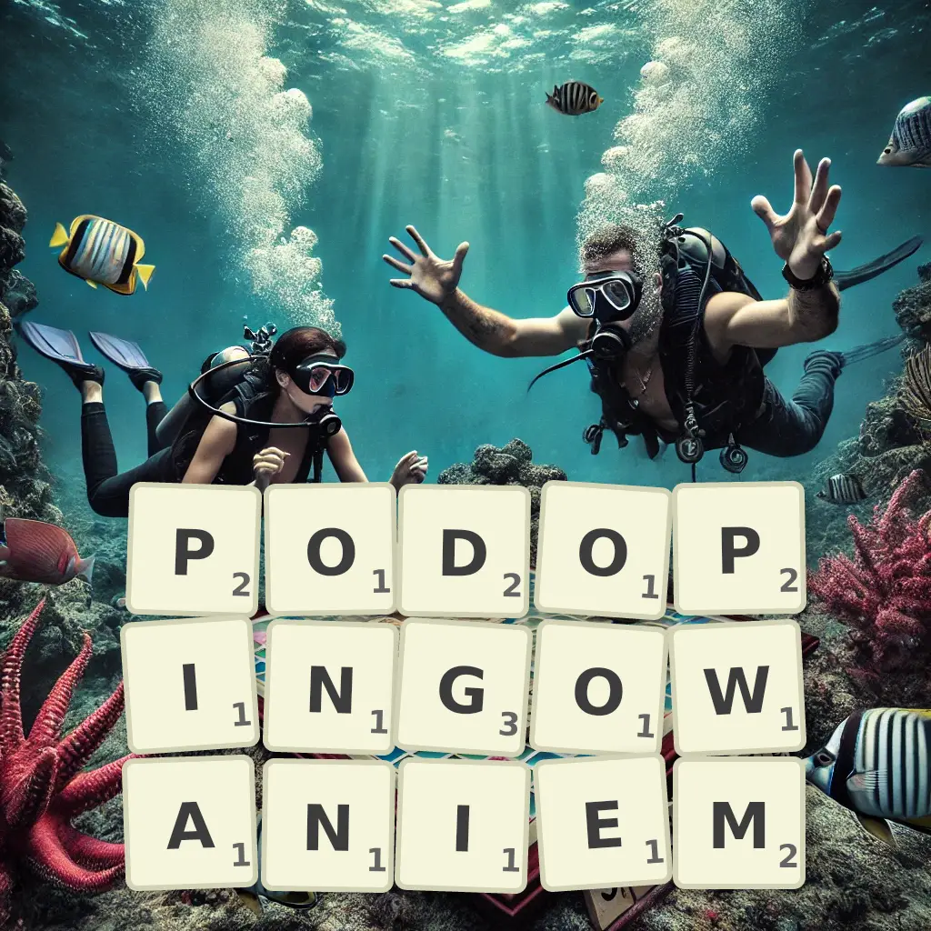 Słowa z liter PODOPINGOWANIEM