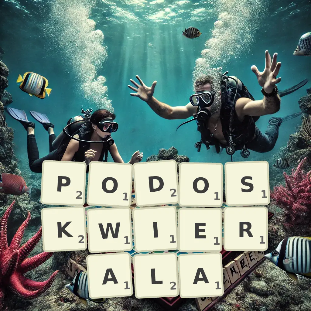 Słowa z liter PODOSKWIERAŁA
