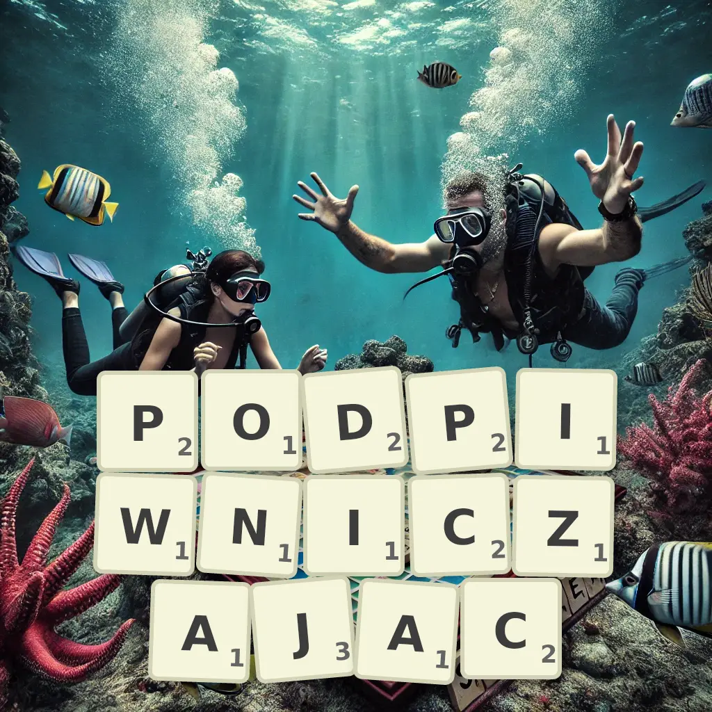 Słowa z liter PODPIWNICZAJĄC