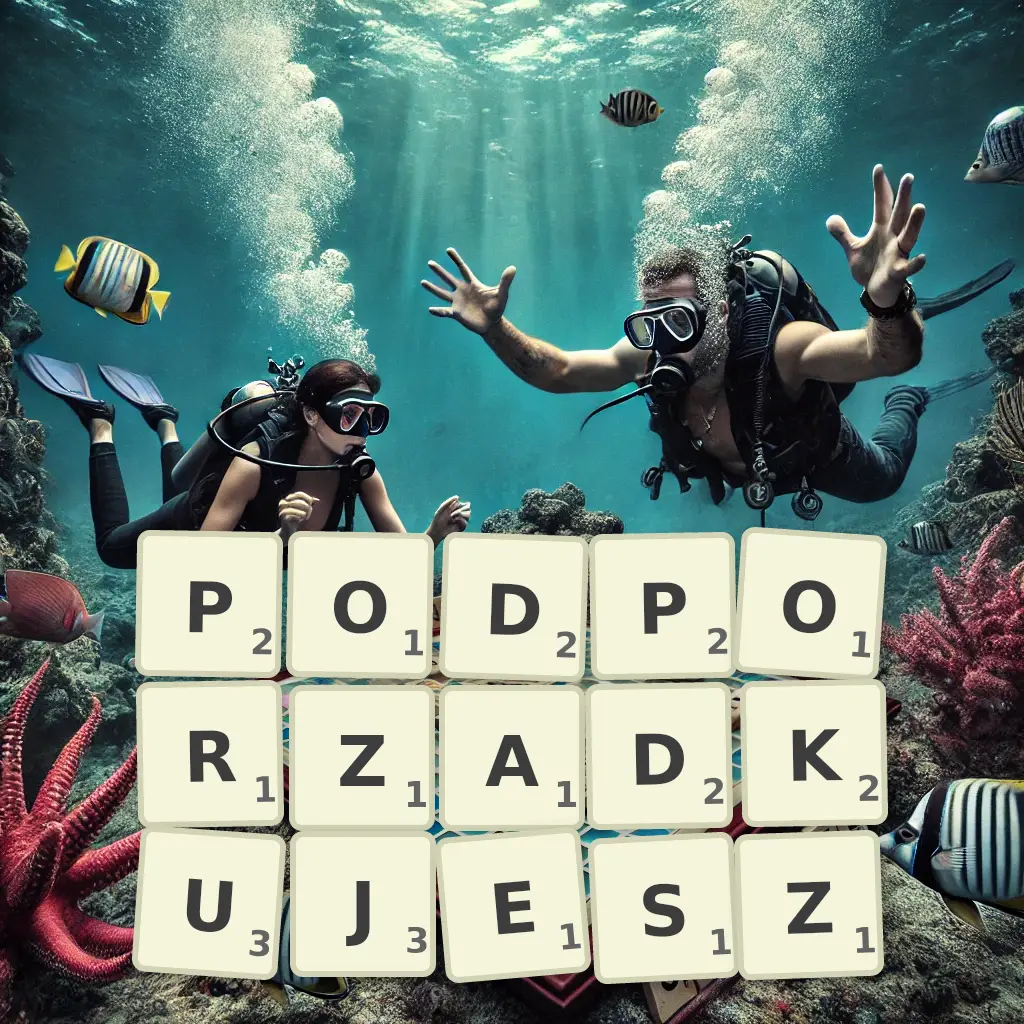 Słowa z liter PODPORZĄDKUJESZ
