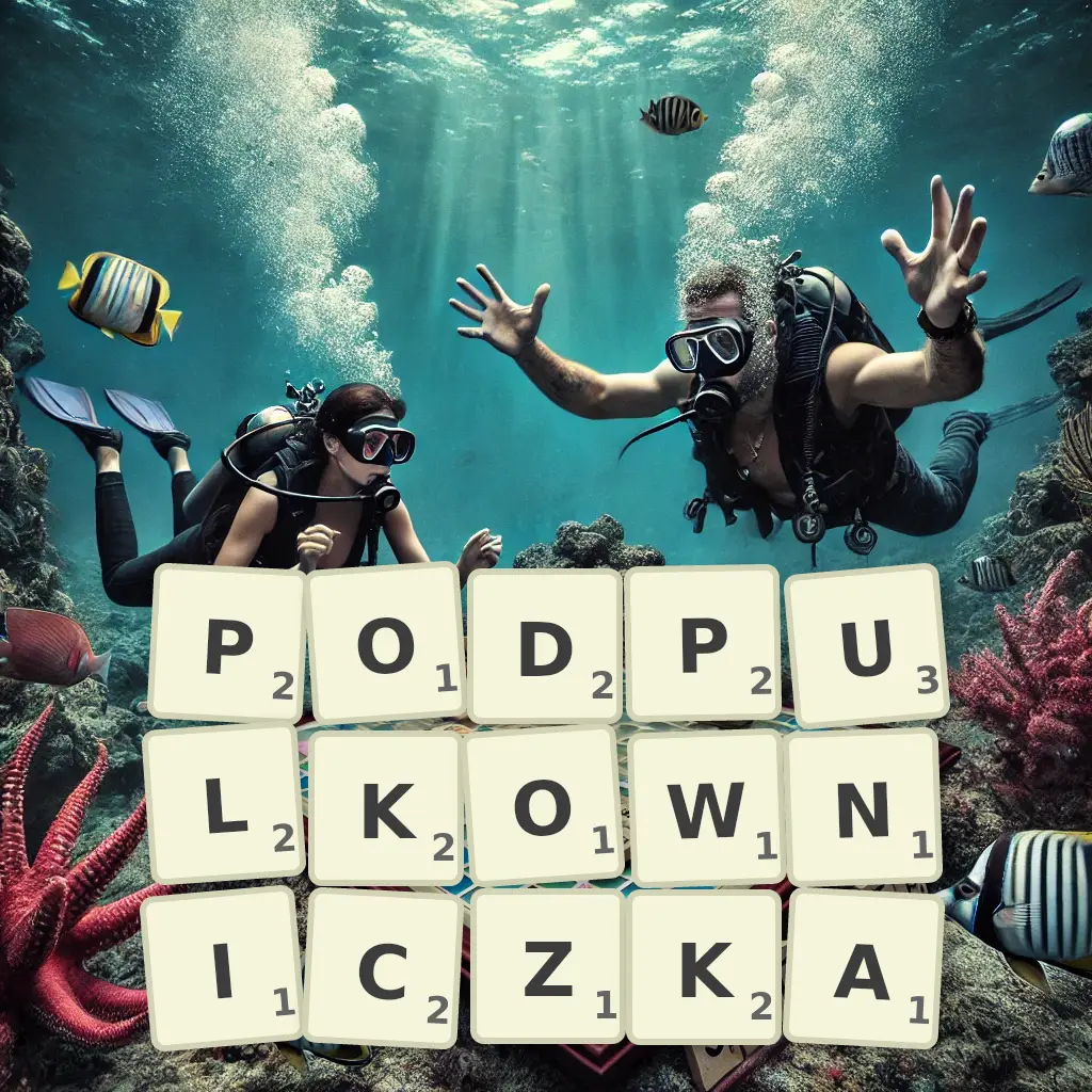 Słowa z liter PODPUŁKOWNICZKĄ