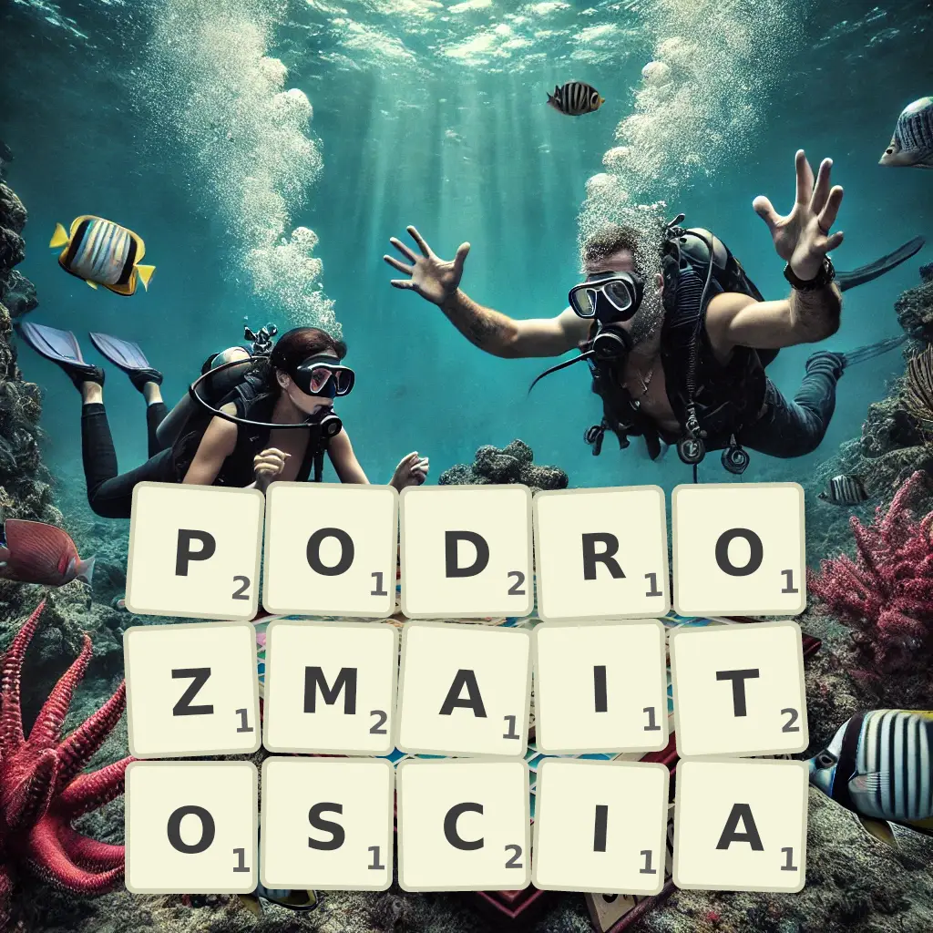 Słowa z liter PODROZMAITOŚCIĄ