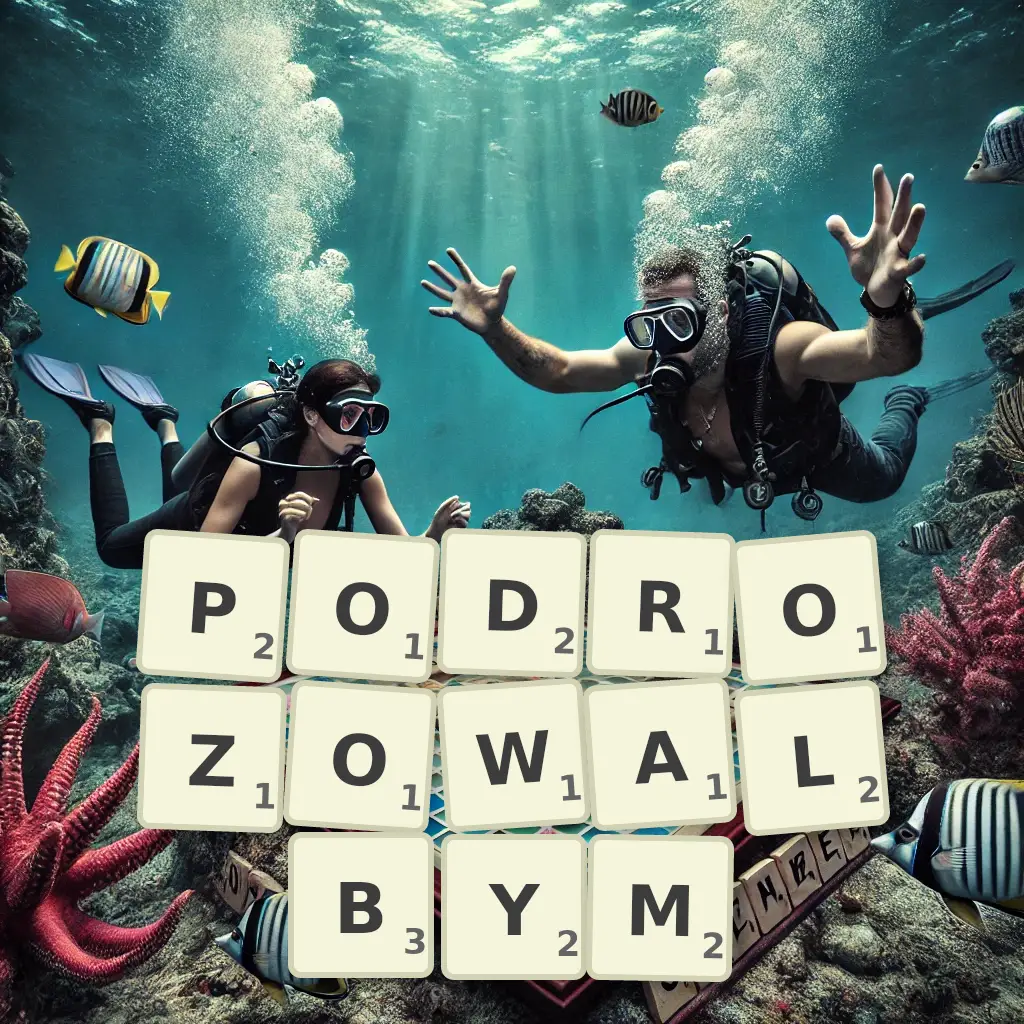 Słowa z liter PODRÓŻOWAŁBYM