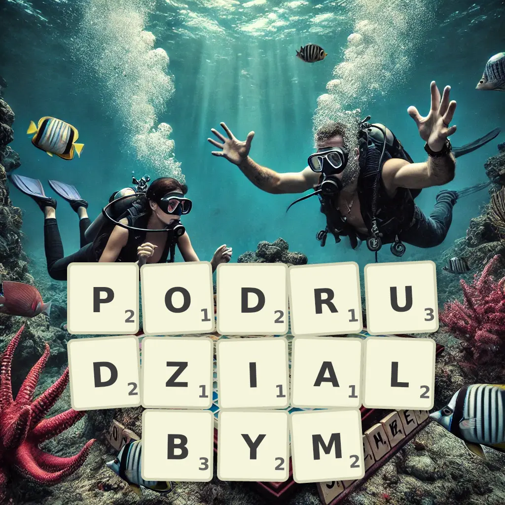 Słowa z liter PODRUDZIAŁBYM