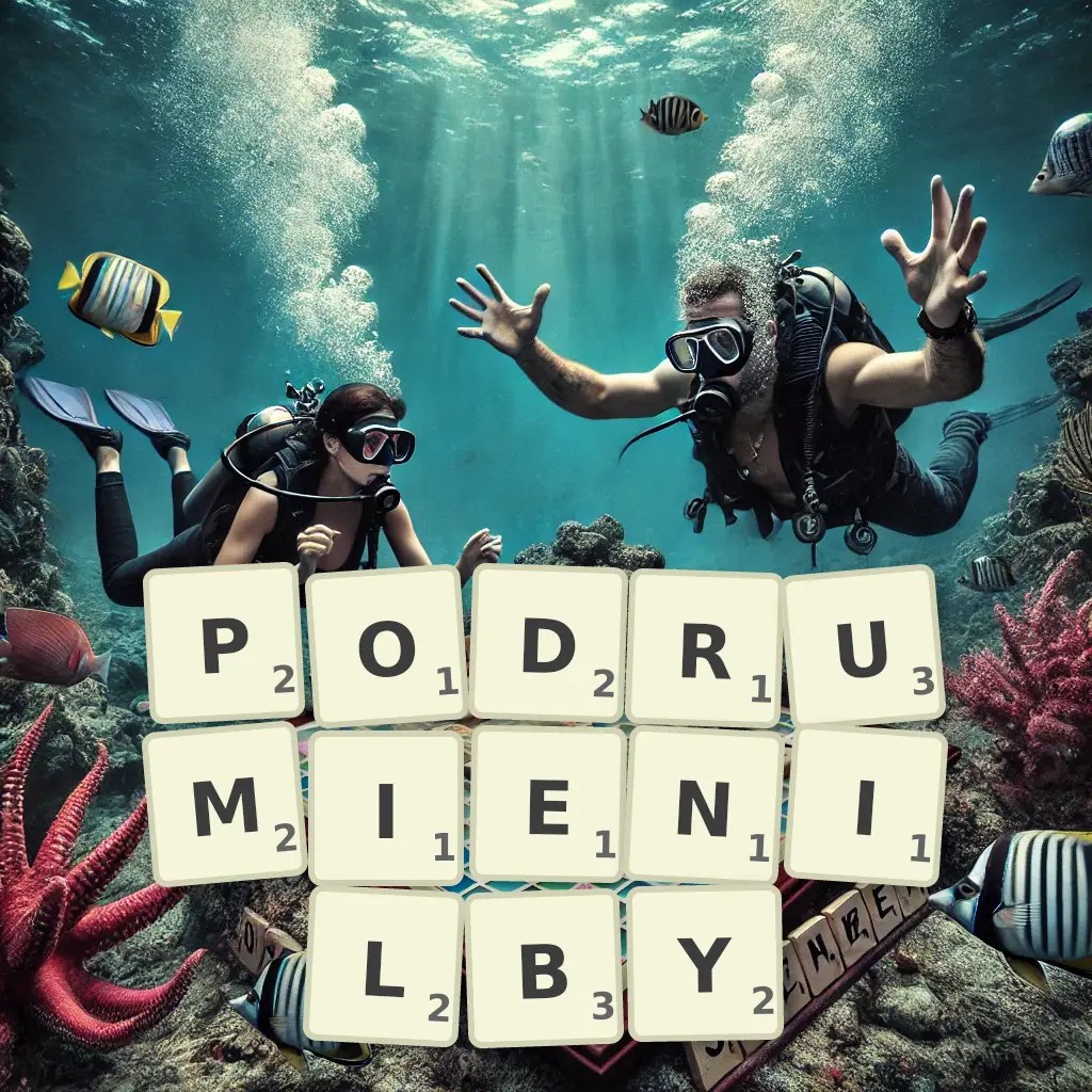 Słowa z liter PODRUMIENIŁBY