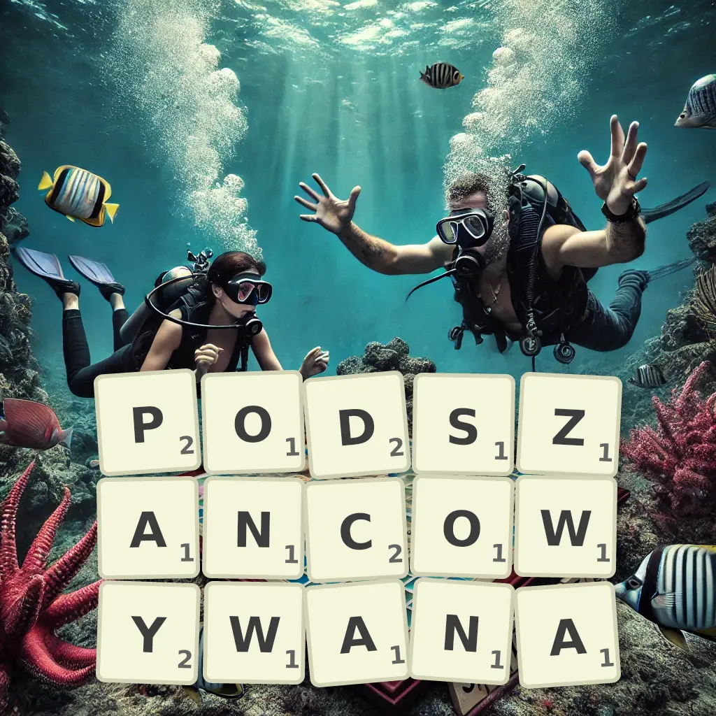 Słowa z liter PODSZAŃCOWYWANĄ