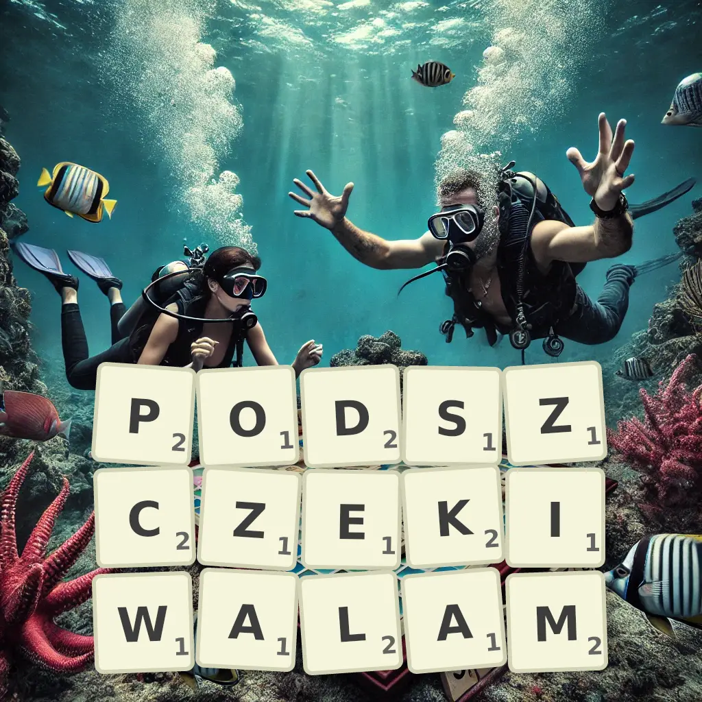 Słowa z liter PODSZCZEKIWAŁAM