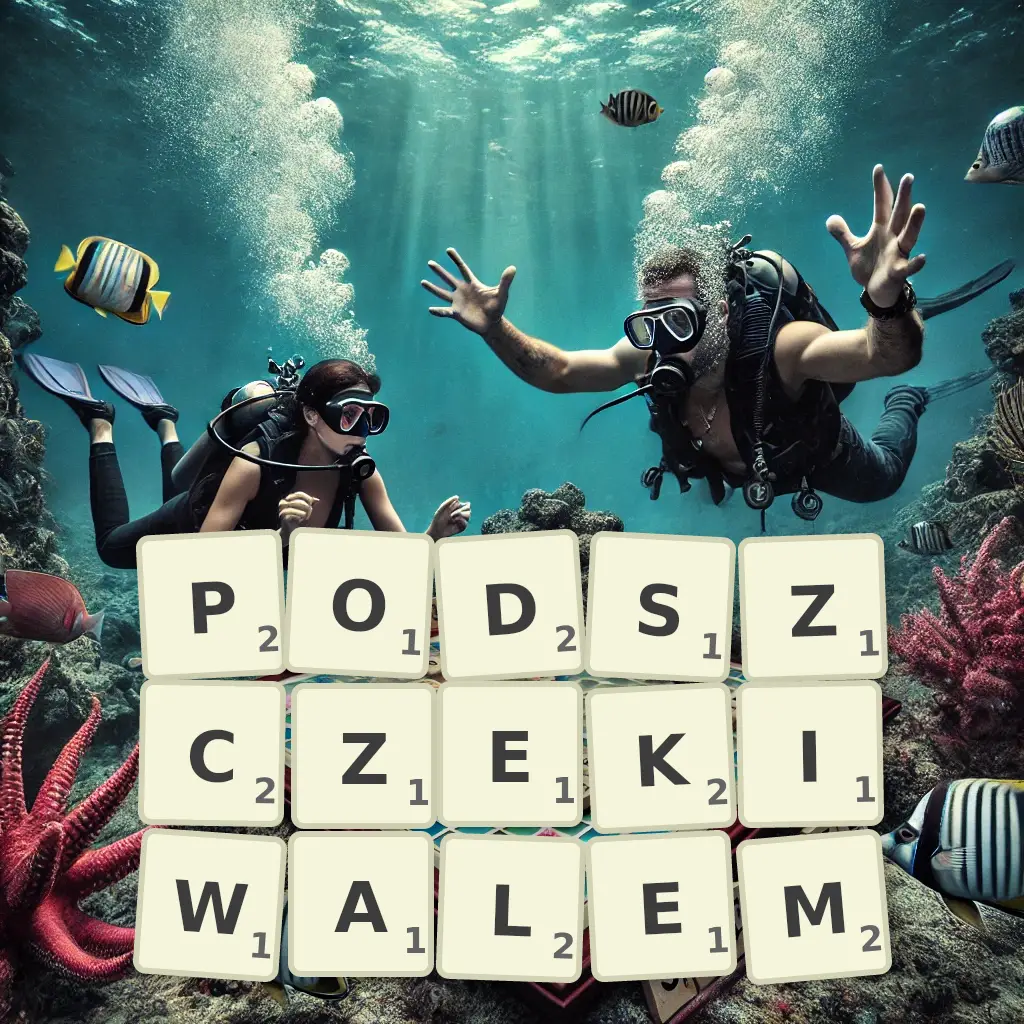 Słowa z liter PODSZCZEKIWAŁEM